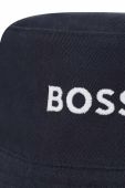 Дитячий двосторонній бавовняний капелюх BOSS колір синій з бавовни Дитячий двосторонній бавовняний капелюх BOSS колір синій з бавовни