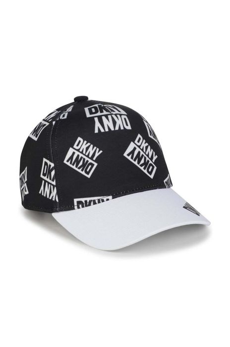 Дитяча шапка Dkny колір чорний візерунок
