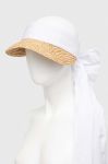 Козирок від сонця Red Valentino колір білий однотонна Козирок від сонця Red Valentino колір білий однотонна