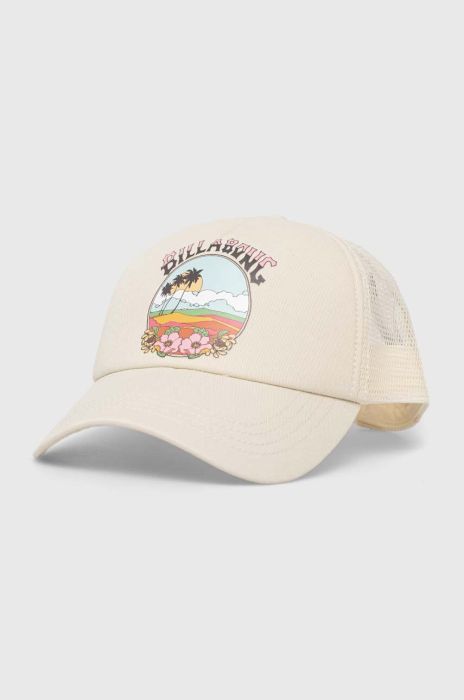 Кепка Billabong колір бежевий з принтом Кепка Billabong колір бежевий з принтом