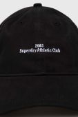 Бавовняна бейсболка Superdry колір чорний з аплікацією (3162811) Бавовняна бейсболка Superdry колір чорний з аплікацією (3162811)
