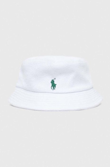 Бавовняний капелюх Polo Ralph Lauren колір білий з бавовни (3263547)