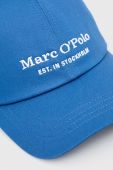 Бавовняна бейсболка Marc O'Polo з аплікацією колір блакитний