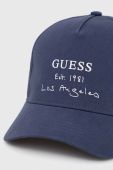 Дитяча кепка Guess колір синій з принтом