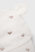 Дитяча шапка Mayoral Newborn колір білий з аплікацією Дитяча шапка Mayoral Newborn колір білий з аплікацією