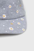Дитяча бавовняна кепка United Colors of Benetton колір сірий візерунок