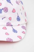 Дитяча бавовняна кепка United Colors of Benetton колір рожевий візерунок (3035644)