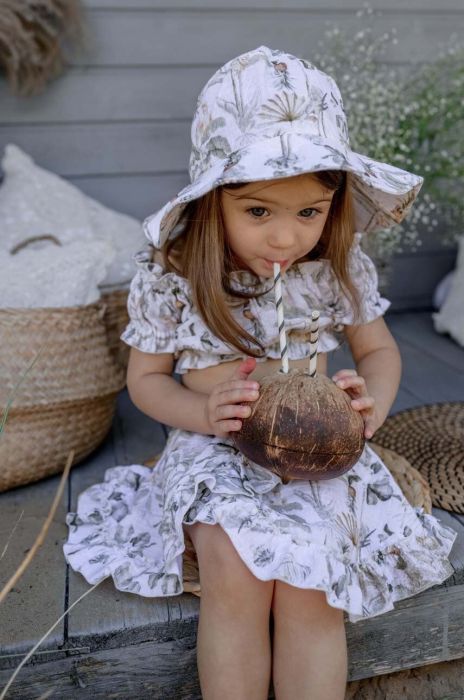 Дитячий капелюх Jamiks колір жовтий з бавовни Дитячий капелюх Jamiks колір жовтий з бавовни