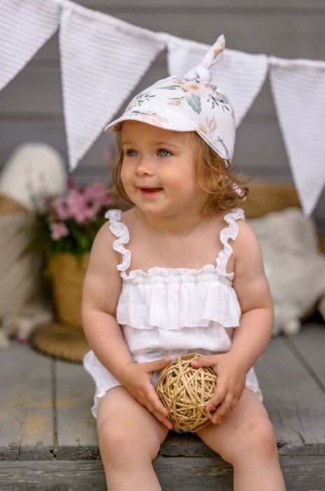 Дитяча шапка Jamiks OLIWIA колір жовтий візерунок Дитяча шапка Jamiks OLIWIA колір жовтий візерунок