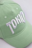 Бавовняна бейсболка Coccodrillo колір зелений з аплікацією Бавовняна бейсболка Coccodrillo колір зелений з аплікацією