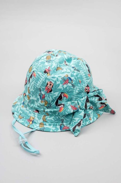 Дитячий двосторонній бавовняний капелюх zippy колір зелений з бавовни Дитячий двосторонній бавовняний капелюх zippy колір зелений з бавовни