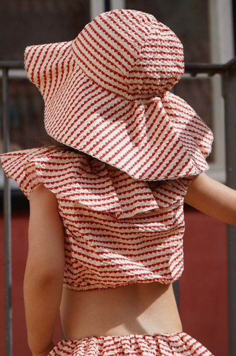 Дитяча бавовняна панама Konges Sl?jd колір червоний з бавовни (3300006) Дитяча бавовняна панама Konges Sl?jd колір червоний з бавовни (3300006)