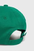 Дитяча бавовняна кепка United Colors of Benetton колір зелений з аплікацією (3288620)