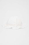 Дитяча бавовняна панама United Colors of Benetton колір білий з бавовни (3275009)