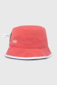Дитячий двосторонній бавовняний капелюх United Colors of Benetton колір червоний з бавовни Дитячий двосторонній бавовняний капелюх United Colors of Benetton колір червоний з бавовни