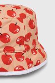 Дитячий двосторонній бавовняний капелюх United Colors of Benetton колір червоний з бавовни Дитячий двосторонній бавовняний капелюх United Colors of Benetton колір червоний з бавовни