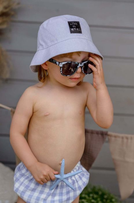 Дитяча бавовняна панама Jamiks BARRY колір синій з бавовни Дитяча бавовняна панама Jamiks BARRY колір синій з бавовни