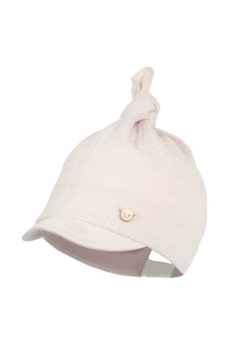 Дитяча шапка Jamiks HIBIE колір бежевий з тонкого трикотажу з бавовни Дитяча шапка Jamiks HIBIE колір бежевий з тонкого трикотажу з бавовни