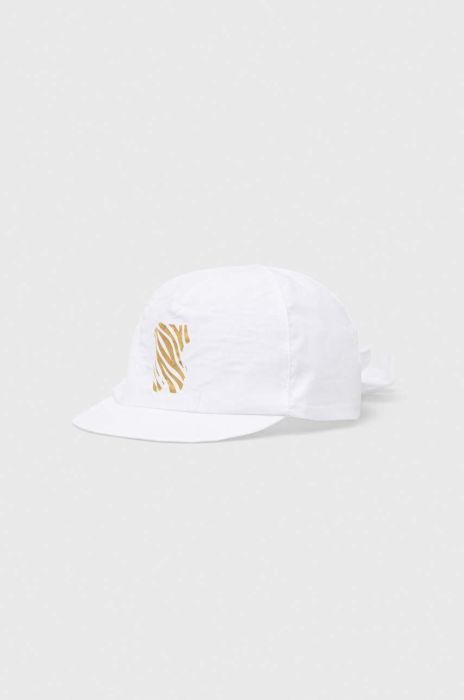 Дитяча бавовняна шапка Jamiks RENNE колір білий з принтом