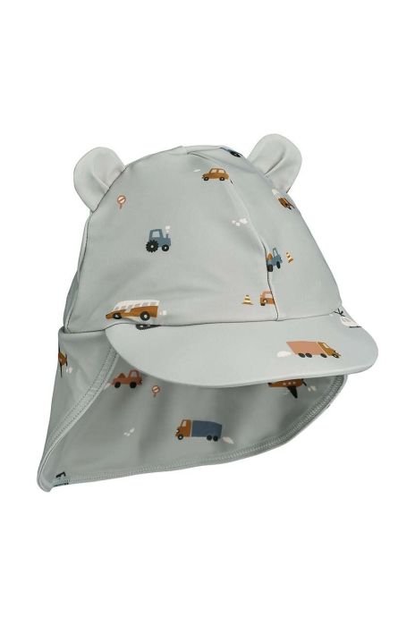 Дитяча шапка Liewood колір сірий візерунок