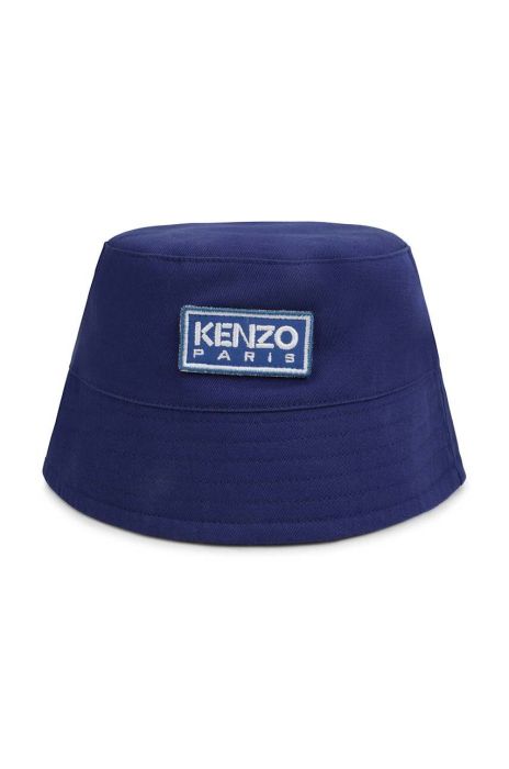 Дитячий капелюх Kenzo Kids колір синій з бавовни Дитячий капелюх Kenzo Kids колір синій з бавовни