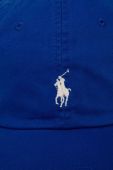 Бавовняна бейсболка Polo Ralph Lauren з аплікацією колір блакитний (3691517)