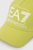 Кепка EA7 Emporio Armani колір зелений з принтом