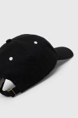Бавовняна бейсболка Guess колір чорний візерунок Бавовняна бейсболка Guess колір чорний візерунок