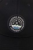 Бавовняна бейсболка Billabong колір чорний з аплікацією