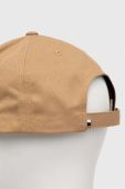 Бавовняна бейсболка BOSS колір бежевий однотонна (3069505)