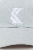 Бавовняна бейсболка Karl Kani з аплікацією колір блакитний