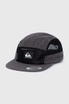 Бавовняна бейсболка Quiksilver колір сірий з аплікацією Бавовняна бейсболка Quiksilver колір сірий з аплікацією