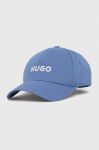 Бавовняна бейсболка HUGO з аплікацією колір блакитний (3077459) Бавовняна бейсболка HUGO з аплікацією колір блакитний (3077459)