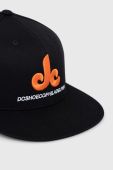 Бавовняна бейсболка DC колір чорний з аплікацією (3206895) Бавовняна бейсболка DC колір чорний з аплікацією (3206895)
