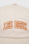 Бавовняна бейсболка Les Deux колір бежевий з аплікацією (3094543) Бавовняна бейсболка Les Deux колір бежевий з аплікацією (3094543)