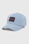 Бавовняна бейсболка HUGO з аплікацією колір блакитний (3077469) Бавовняна бейсболка HUGO з аплікацією колір блакитний (3077469)