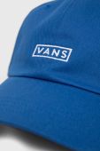 Бавовняна бейсболка Vans з принтом колір блакитний