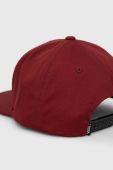 Бавовняна бейсболка Vans колір бордовий з принтом Бавовняна бейсболка Vans колір бордовий з принтом