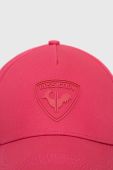 Бавовняна бейсболка Rossignol колір рожевий з аплікацією Бавовняна бейсболка Rossignol колір рожевий з аплікацією