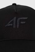 Бавовняна бейсболка 4F колір чорний однотонна (3224420)