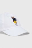 Бавовняна бейсболка Polo Ralph Lauren колір білий з аплікацією (3294871)