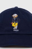 Бавовняна бейсболка Polo Ralph Lauren колір синій з аплікацією (3294870)
