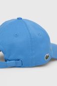 Бавовняна бейсболка Lacoste однотонна RK0440-031 колір блакитний Бавовняна бейсболка Lacoste однотонна RK0440-031 колір блакитний
