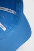 Бавовняна бейсболка Lacoste однотонна RK0440-031 колір блакитний Бавовняна бейсболка Lacoste однотонна RK0440-031 колір блакитний
