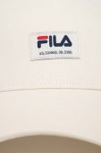 Бавовняна бейсболка Fila колір бежевий з аплікацією (3013480) Бавовняна бейсболка Fila колір бежевий з аплікацією (3013480)