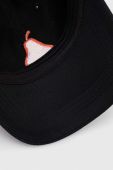 Бавовняна бейсболка United Colors of Benetton колір чорний з аплікацією