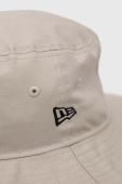 Бавовняний капелюх New Era колір бежевий з бавовни