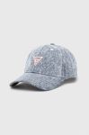 Бавовняна бейсболка Guess Originals меланж колір блакитний Бавовняна бейсболка Guess Originals меланж колір блакитний