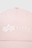 Бавовняна кепка Alpha Industries колір помаранчевий з принтом 126912.640-PalePeach Бавовняна кепка Alpha Industries колір помаранчевий з принтом 126912.640-PalePeach