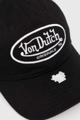 Бавовняна бейсболка Von Dutch колір чорний з аплікацією